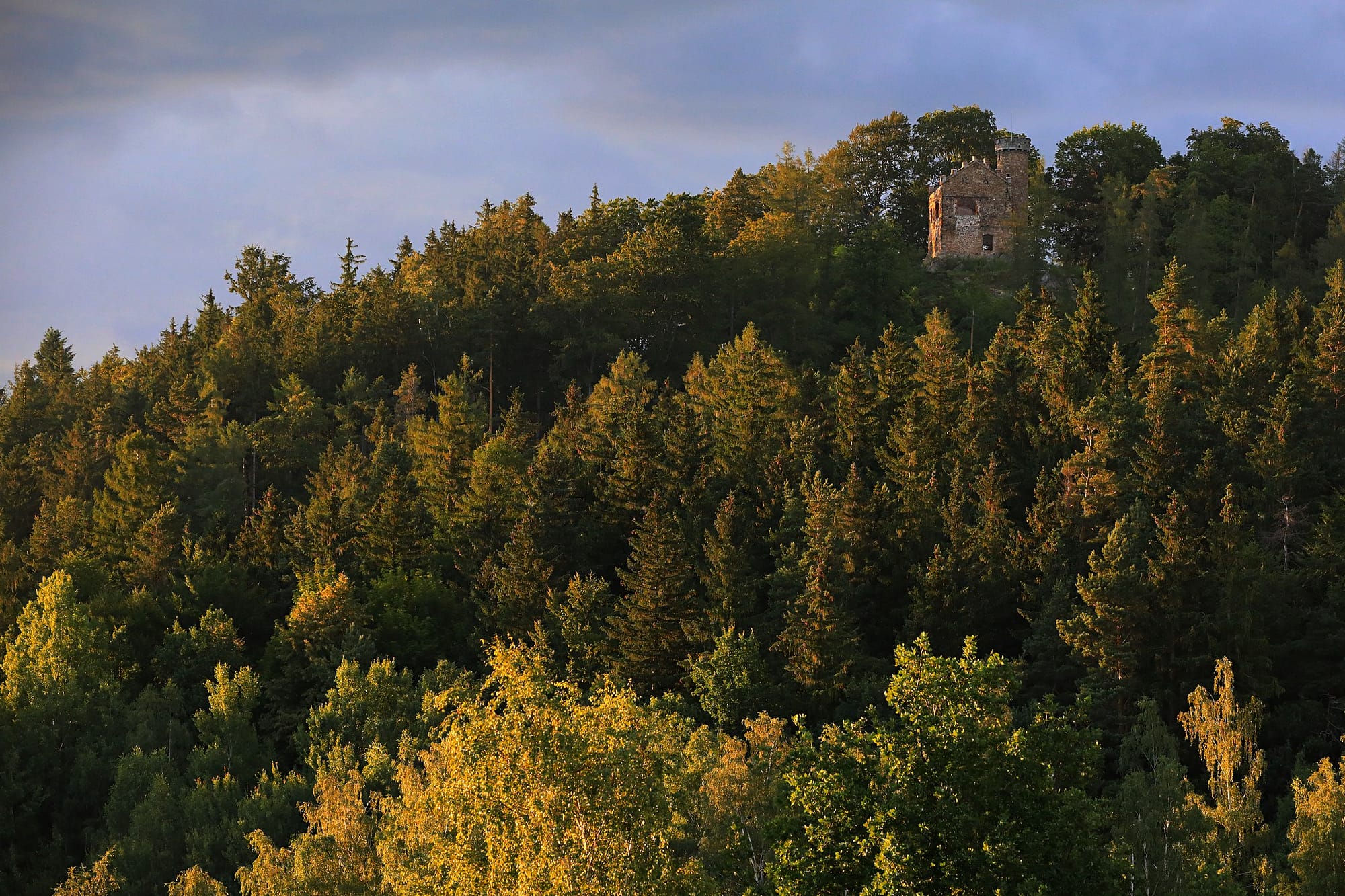 Wierzchołek Grodnej - odrestaurowany zamek Księcia Henryka 