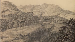 Nieodległa Srebrna Góra na rysunku z XIX w