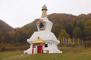 Stupa. Gompa w Darnkowie